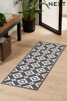 Grey Washable Geo Runner (149877) | €13