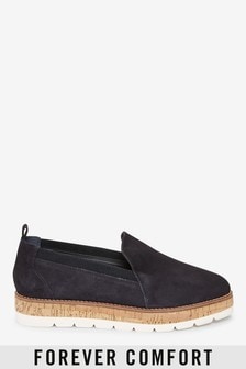 Navy Suede EVA Chunky Sole Slipper Loafers (149927) | 13 €