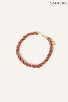Accessorize Pink Twisted Beaded Necklace (150220) | 22 €
