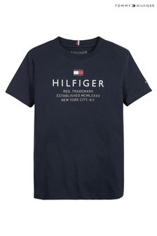 Tommy Hilfiger ブルー ロゴ Tシャツ (150312) | ￥3,260 - ￥4,080