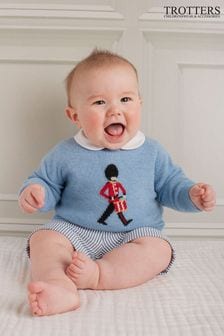 Trotters London Blue Little Marl Drumming Guardsman Jumper (150454) | $93