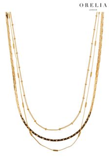 Orelia London Satellite & Link Chain 3-Row Necklace (150593) | 46 €