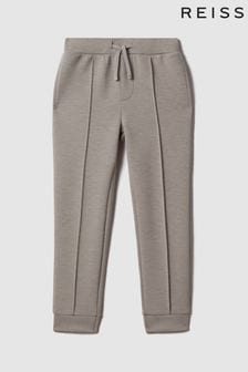 Taupe - Pantalons de jogging Reiss Premier en jersey interlock avec cordon de serrage (150799) | €45