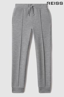 Gris suave - Pantalones de chándal con cordón ajustable de punto entrelazado Premier de Reiss (150806) | 55 €