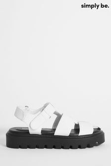 Simply Be White Fisherman Chunky Sandals (151358) | 54 €