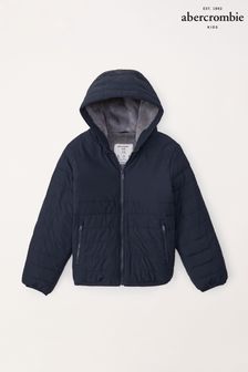 Bleu - Manteau Abercrombie & Fitch Puffer Jacket noir (151415) | €40