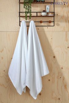 Christy White Brixton - 600 GSM Cotton Textured Bath Towel