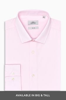 Hellrosa - Slim Fit, einfache Manschetten - Next Easy Care Shirt (151506) | 11 € - 13 €