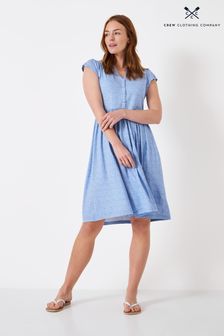Синее трикотажное платье с цветочным принтом Crew Clothing Company (151957) | €42
