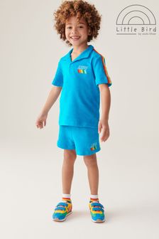 Little Bird by Jools Oliver Blue Towelling Polo Top and Shorts Set (152024) | €31 - €40