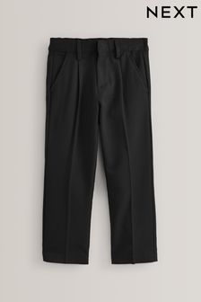 Black Slim Waist School Pleat Front Trousers (3-17yrs) (152221) | $18 - $36