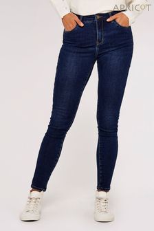 Apricot Dark Blue Sienna Mid Rise Skinny Jeans (152941) | $83