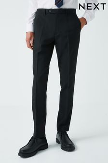 黑色 - 窄身版 - 可機洗素色長褲 (153365) | NT$760