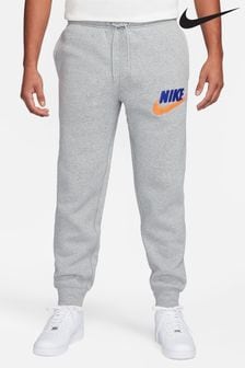 Gri - Pantaloni de trening Nike Club din fleece (153374) | 388 LEI