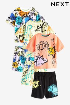 Multi Fluro Dinosaur Graffiti - 短睡衣3件裝 (9個月至12歲) (153608) | NT$980 - NT$1,380