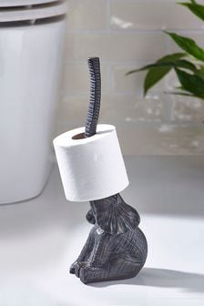 Charcoal Grey Elephant Toilet Roll And Kitchen Roll Holder (153675) | $46