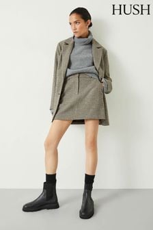Hush Green/Grey Esmae Mini Skirt (153694) | $135