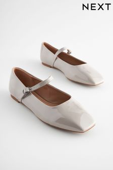 אפור - Forever Comfort® Square Toe Mary Jane Shoes (153784) | ‏107 ‏₪