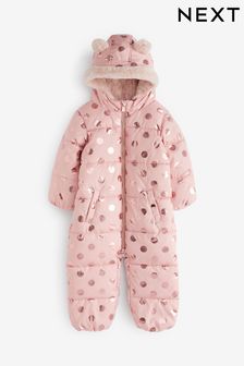 Pink Shower Resistant Foil Spot Snowsuit (3mths-7yrs) (153874) | €32 - €36