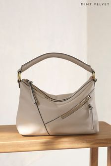 Mint Velvet Cream Harri Leather Bag (154043) | $202
