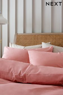 Set of 2 Pink Rose Cotton Rich Pillowcases (154337) | kr78 - kr100
