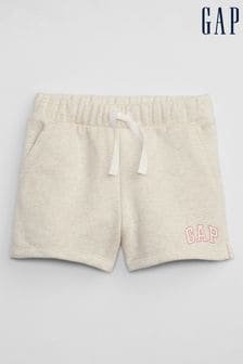 Pantaloni scurți de trening cu talie elastică și logo Bebeluși Gap (6 luni - 5 ani) (154357) | 60 LEI