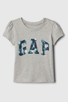 Gap Grey Logo Short Sleeve Crew Neck T-Shirt (Newborn-5yrs) (154422) | €9