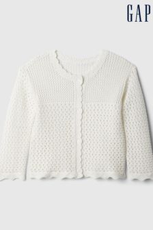 Gap White Crochet Cardigan (6mths-5yrs) (154671) | €26