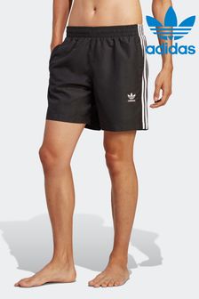 黑色 - Adidas Originals Adicolor 3 Stripes Swim Shorts (154820) | NT$1,870