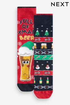 Beer Pattern 2 Pack Christmas Novelty Socks (155282) | €4.50
