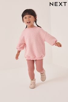 Roz - Set pulover matlasat și colanți (3 luni - 7 ani) (155458) | 132 LEI - 166 LEI