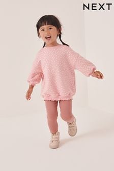 Pink Quilted Sweat and Leggings Set (3mths-7yrs) (155458) | 55 QAR - 69 QAR