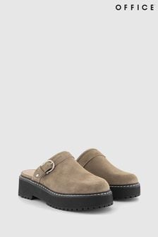 Office Natural Fawne Buckle Chunky Open Back Clogs (155821) | €60