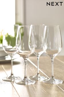 Set of 4 Clear Nova Red Wine Glasses (156481) | $35
