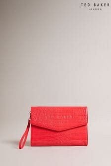 Rosa - Ted Baker Pink Crocey Croc Detail Debossed Envelope Pouch Washbag (156515) | 69 €