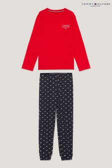 Czerwona piżama Tommy Hilfiger Original z nadrukiem (156668) | 172 zł
