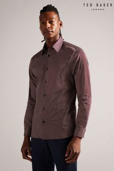 紅色 - Ted Baker Laceby Geo Printed Shirt (156900) | NT$4,620