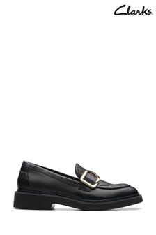 Clarks Black Leather Splend Penny Loafer Shoes (157179) | €143