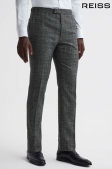 Reiss Charcoal Croupier Slim Fit Wool Trousers (157337) | €85