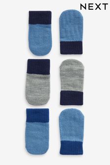 Granatowy, niebieski, szary - Zestaw 3 par rękawiczek niedrapek (3m-cy-6lata) (157360) | 30 zł - 35 zł