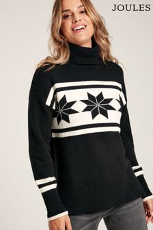 Joules pulover z visokim ovratnikom in snežinkami  Tilda (157397) | €85