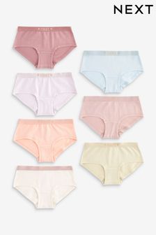 Multi Pastel Sparkle Waistband Hipsters 7 Pack (2-16yrs) (157428) | ￥2,000 - ￥2,690