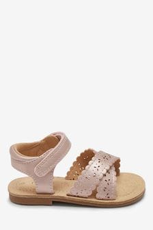 Pink Standard Fit (F) Scallop Sandals (157770) | €18.50 - €21.50