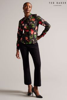 Ted Baker Meggha Black Printed Fitted Shirt