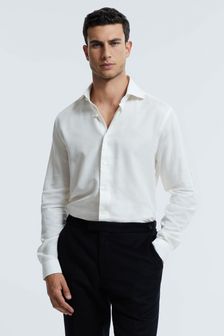 Reiss White Croydon Italian Cotton Cashmere Shirt (158238) | 1,515 SAR