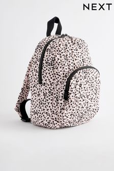 Black & White Spot Quilted Backpack (158400) | $29