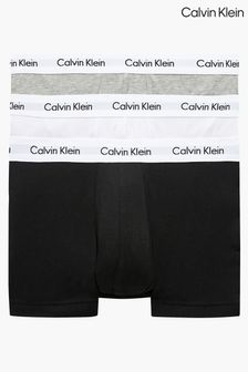Czarne/szare/białe - Zestaw 3 par obcisłych bokserek Calvin Klein (158782) | 265 zł