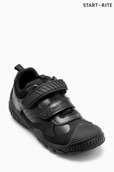 Start-Rite Extreme Pri Black Leather School Shoes F Fit