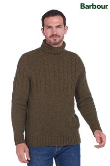 Barbour® Duffle Green Cable Crew Neck Jumper (158981) | ₪ 373