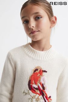 Reiss Ivory River Senior Casual Knitted Robin Jumper (159092) | 436 SAR